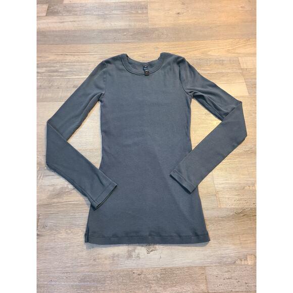 Tee shop small juniors blue/gray long sleeve tee - Picture 1 of 6
